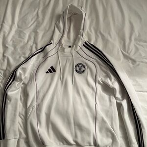 Manchester United x Adidas White Hoodie